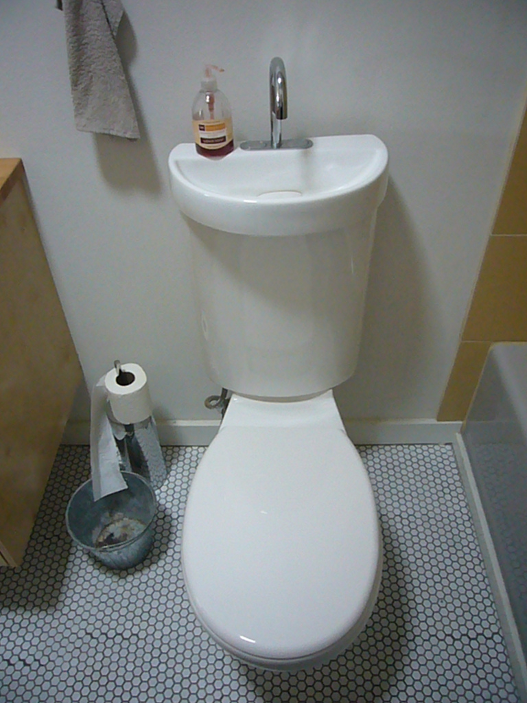 Toilet sink combo for small spaces
